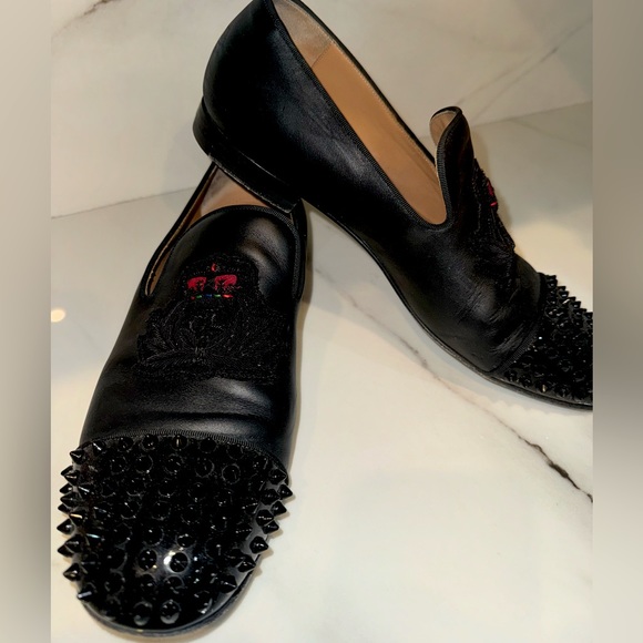 Christian Louboutin Captain Colonnaki Mens Loafers with Studs - Picture 1 of 3